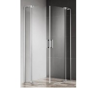 Душевой уголок Cezares Slider 900-1000x900-1000x1950 SLIDER-R-2-90/100-C-Cr профиль хром, стекло прозрачное